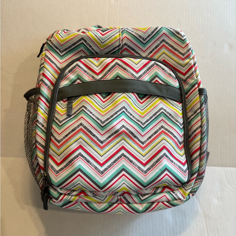 Thirty-One Multicolor Chevron Sling Backpack